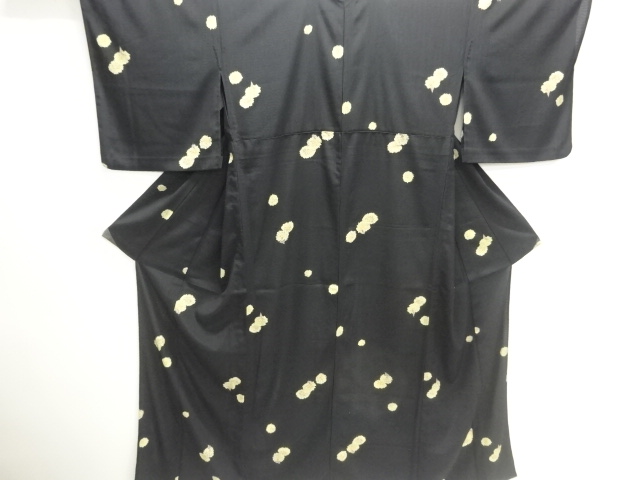 絽薊模様小紋着物